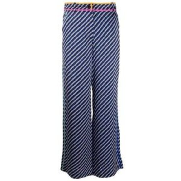 NWOT Tory Burch Wide Leg Bias Stripe Trousers - Picture 1 of 16